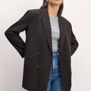 Everlane NEW Double-Breasted Jacket Coat 00 XS Cool Girl Blazer Job Interview